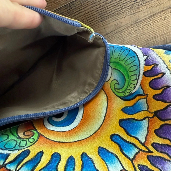 NWOT Sukriti Kolkata Handbag Collection One Of A Kind Hand Painted- Leather main image 7